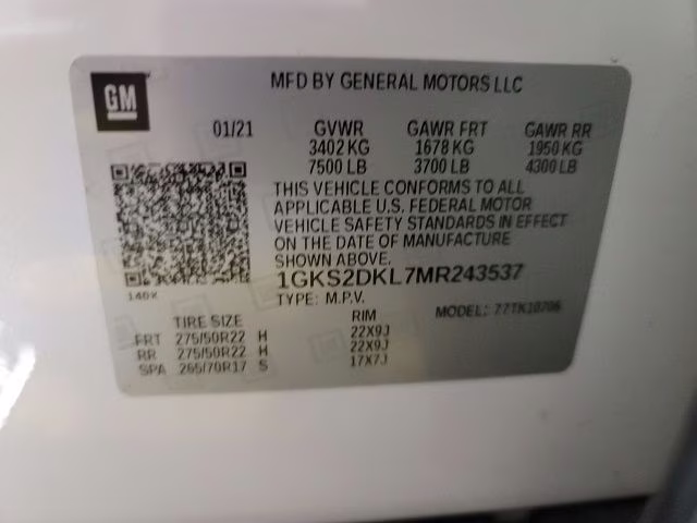 2021 White Frost Tricoat GMC Yukon Denali 4X4 SUV