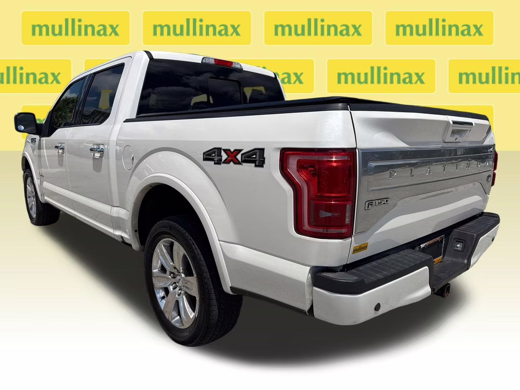 2015 White Platinum Metallic Tri-Coat Ford F-150 Platinum 4X4 Truck