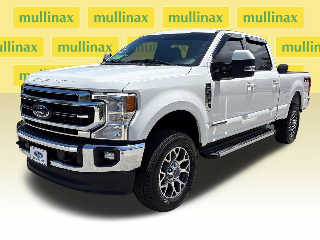 2021 White Metallic Ford Super Duty F-350 SRW Lariat 4X4 Truck