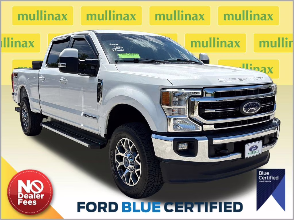 2021 White Metallic Ford Super Duty F-350 SRW Lariat 4X4 Truck