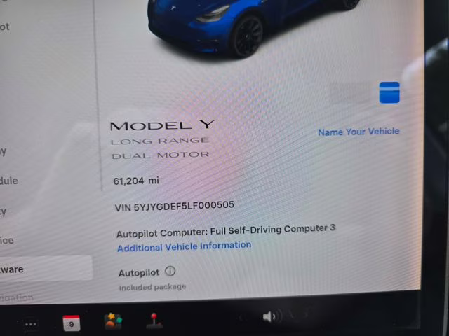 2020 Blue Tesla Model Y Long Range AWD SUV