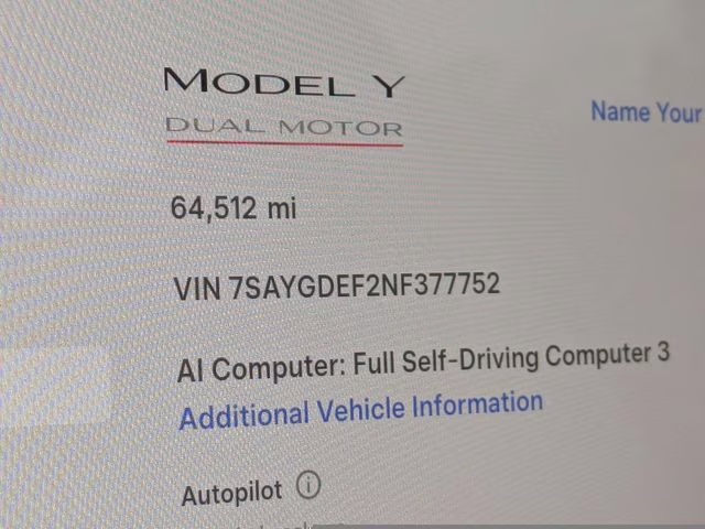 2022 Gray Tesla Model Y Performance AWD SUV