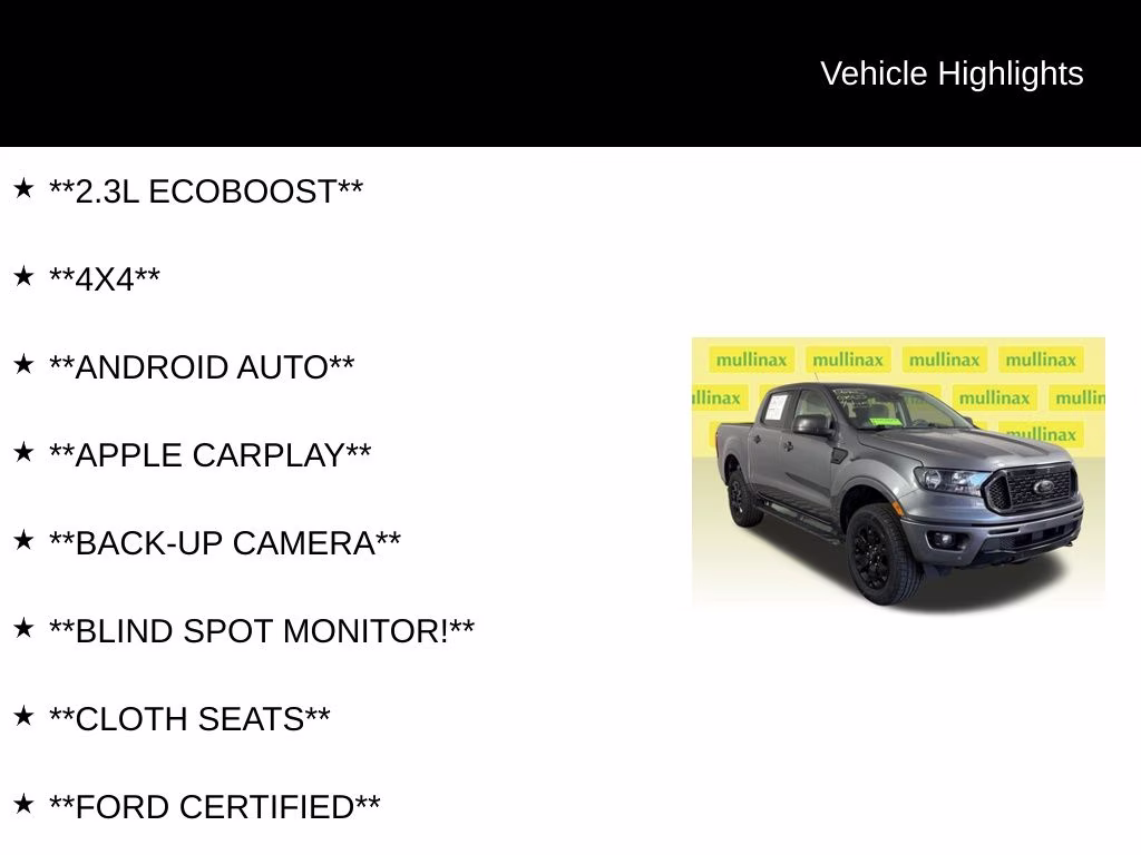 2023 Gray Metallic Ford Ranger XLT 4X4 Truck