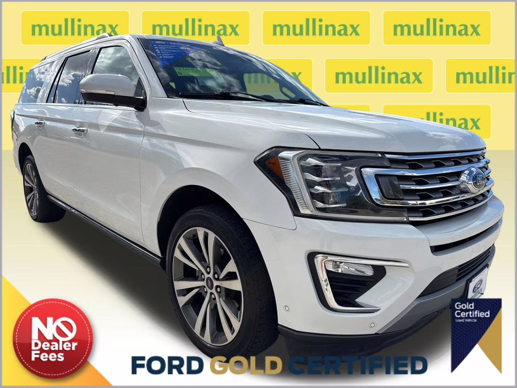 2021 Star White Metallic Tri-Coat Ford Expedition Max Limited RWD SUV