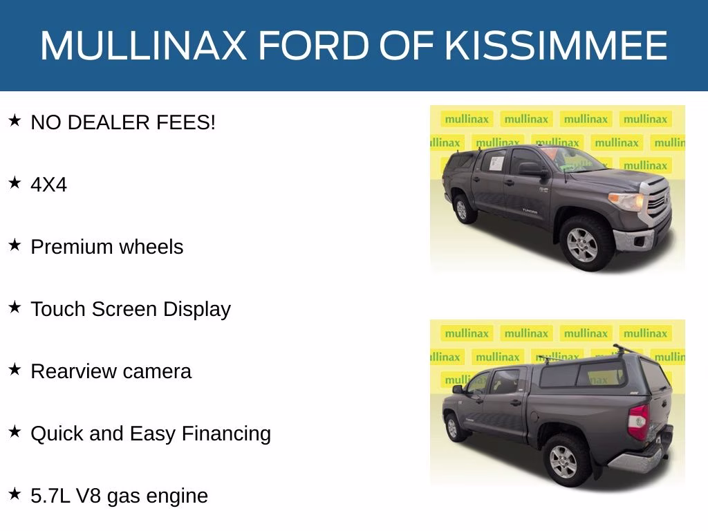 2016 Magnetic Gray Metallic Toyota Tundra SR5 4X4 Truck