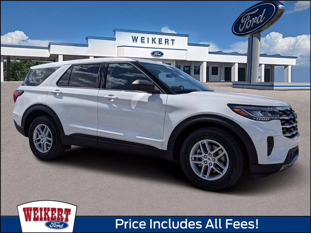 2026 Star White Metallic Tri-Coat Ford Explorer Active RWD SUV