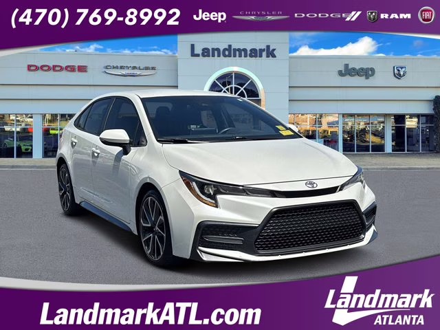 2020 White Toyota Corolla FWD Sedan