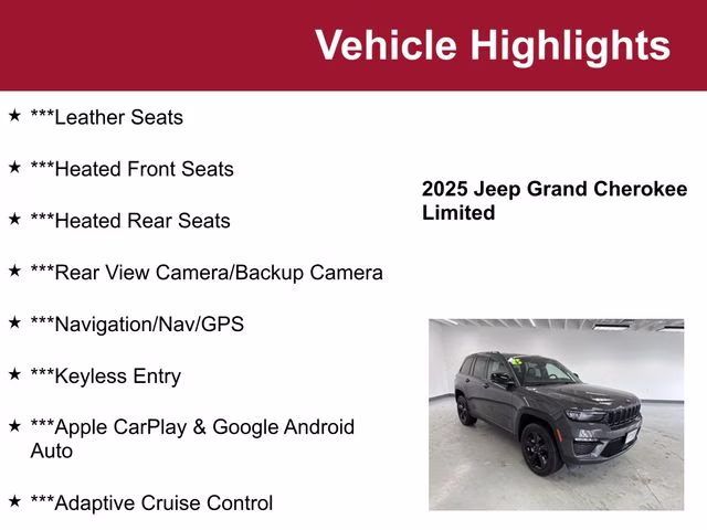 2025 Baltic Gray Metallic Clearcoat Jeep Grand Cherokee Limited 4X4 SUV