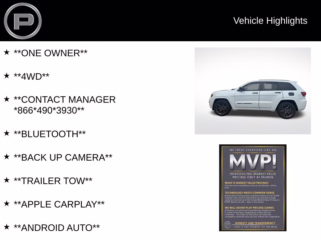 2021 Bright White Clearcoat Jeep Grand Cherokee 80th Anniversary Edition 4X4 SUV