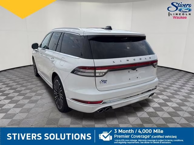 2025 White Metallic Lincoln Aviator Black Label AWD SUV