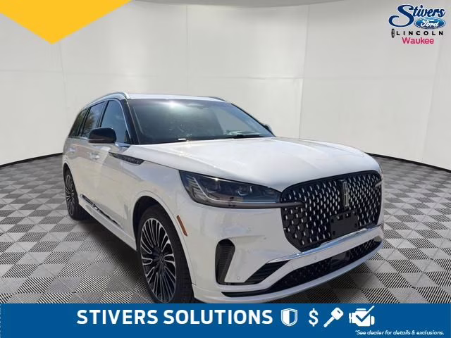 2025 White Metallic Lincoln Aviator Black Label AWD SUV