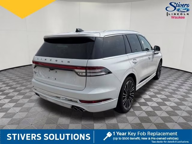 2025 White Metallic Lincoln Aviator Black Label AWD SUV