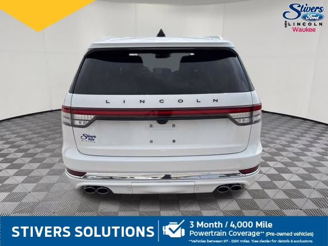 2025 White Metallic Lincoln Aviator Black Label AWD SUV