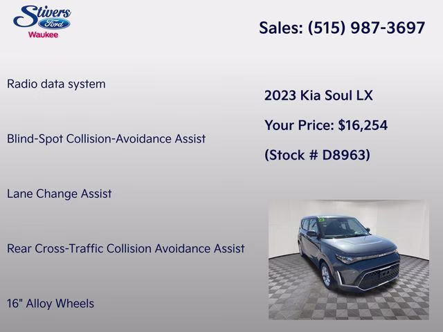 2023 Gravity Gray Kia Soul LX FWD Hatchback