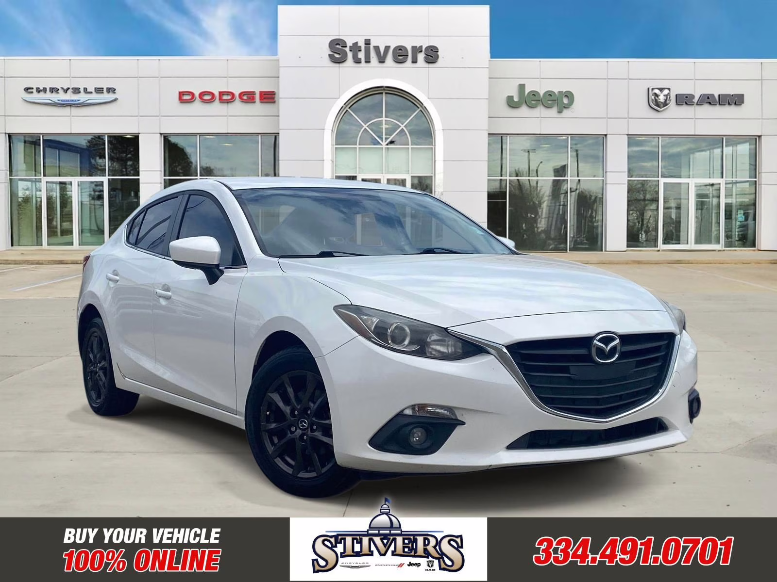 2015 Snowflake White Pearl Mica Mazda Mazda3 i Touring FWD Sedan