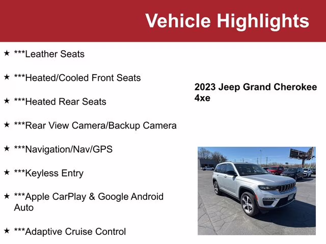 2023 Silver Zynith Jeep Grand Cherokee 4xe 4X4 SUV