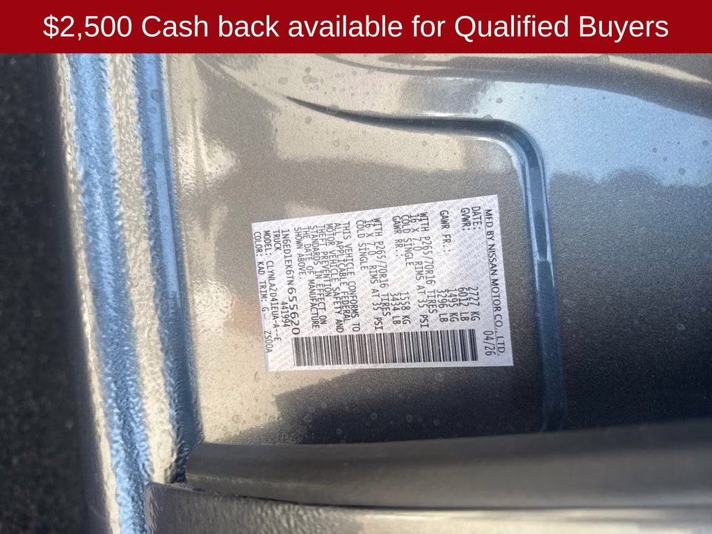 2026 Gun Metallic Nissan Frontier S 4X4 Truck