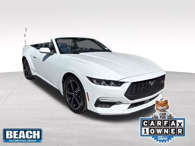 2025 Oxford White Ford Mustang EcoBoost Premium RWD Convertible