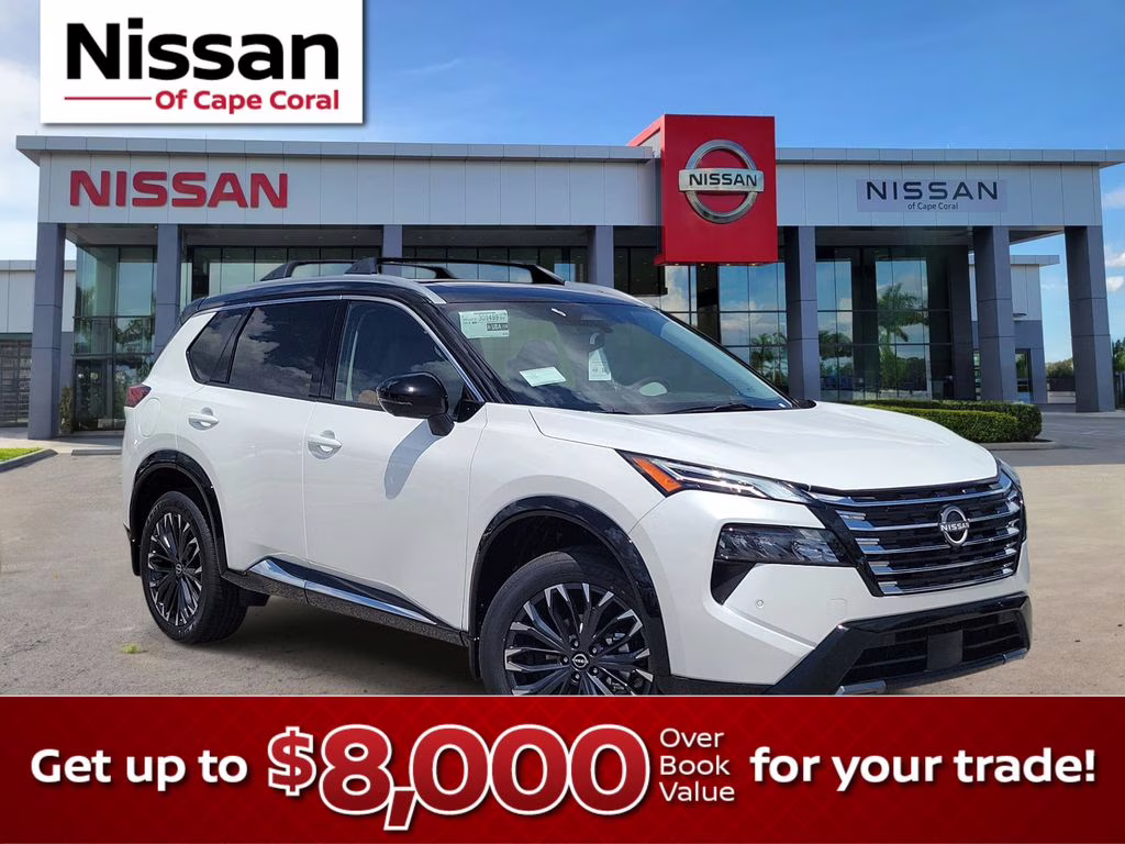 2026 Everest White Pearl/Super Black Nissan Rogue Platinum AWD SUV