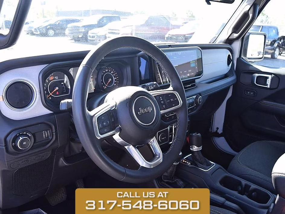 2025 Bright White Clearcoat Jeep Wrangler Sahara 4X4 SUV