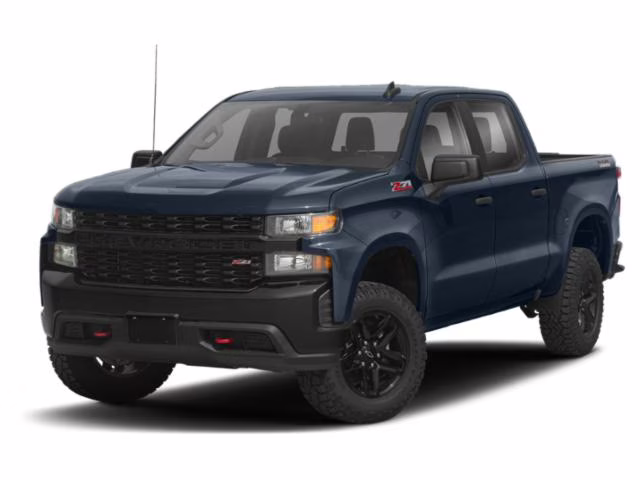 2021 Northsky Blue Metallic Chevrolet Silverado 1500 Custom Trail Boss 4X4 Truck