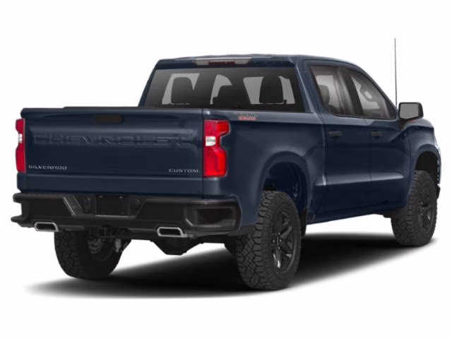 2021 Northsky Blue Metallic Chevrolet Silverado 1500 Custom Trail Boss 4X4 Truck