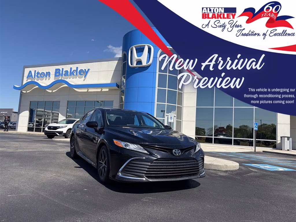 2023 Midnight Black Metallic Toyota Camry XLE V6 FWD Sedan