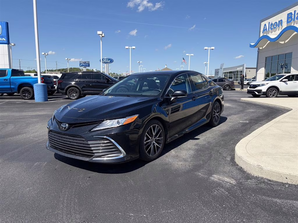 2023 Midnight Black Metallic Toyota Camry XLE V6 FWD Sedan