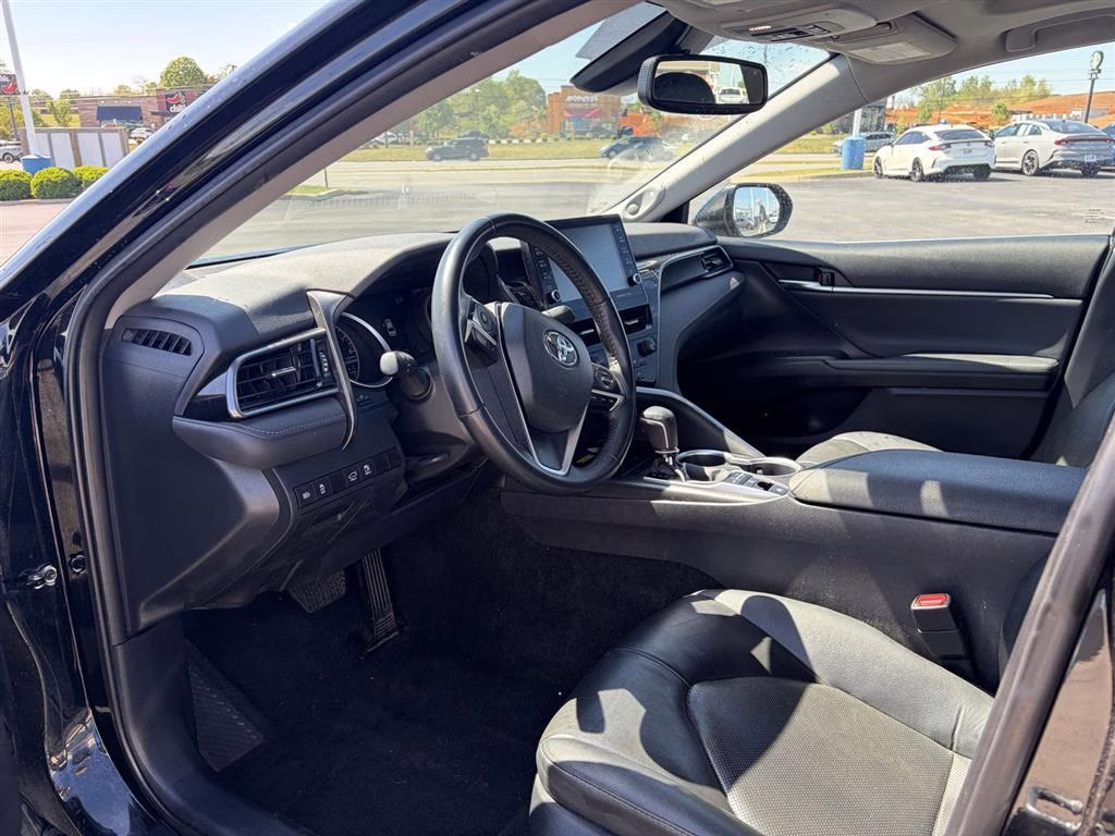 2023 Midnight Black Metallic Toyota Camry XLE V6 FWD Sedan