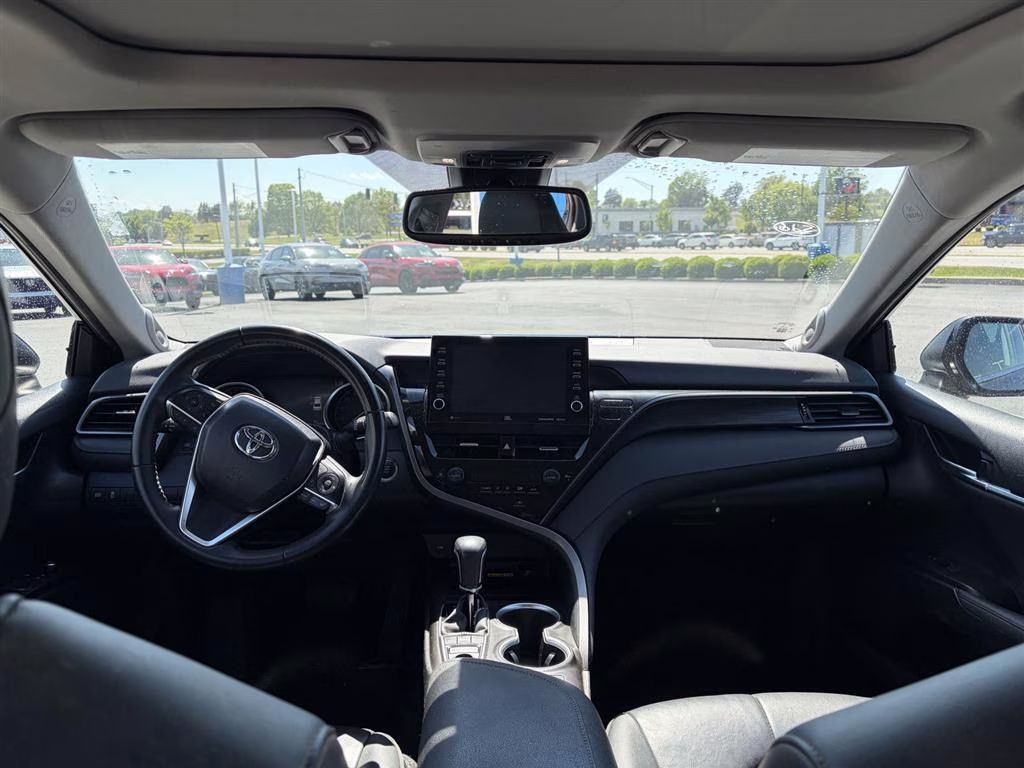 2023 Midnight Black Metallic Toyota Camry XLE V6 FWD Sedan