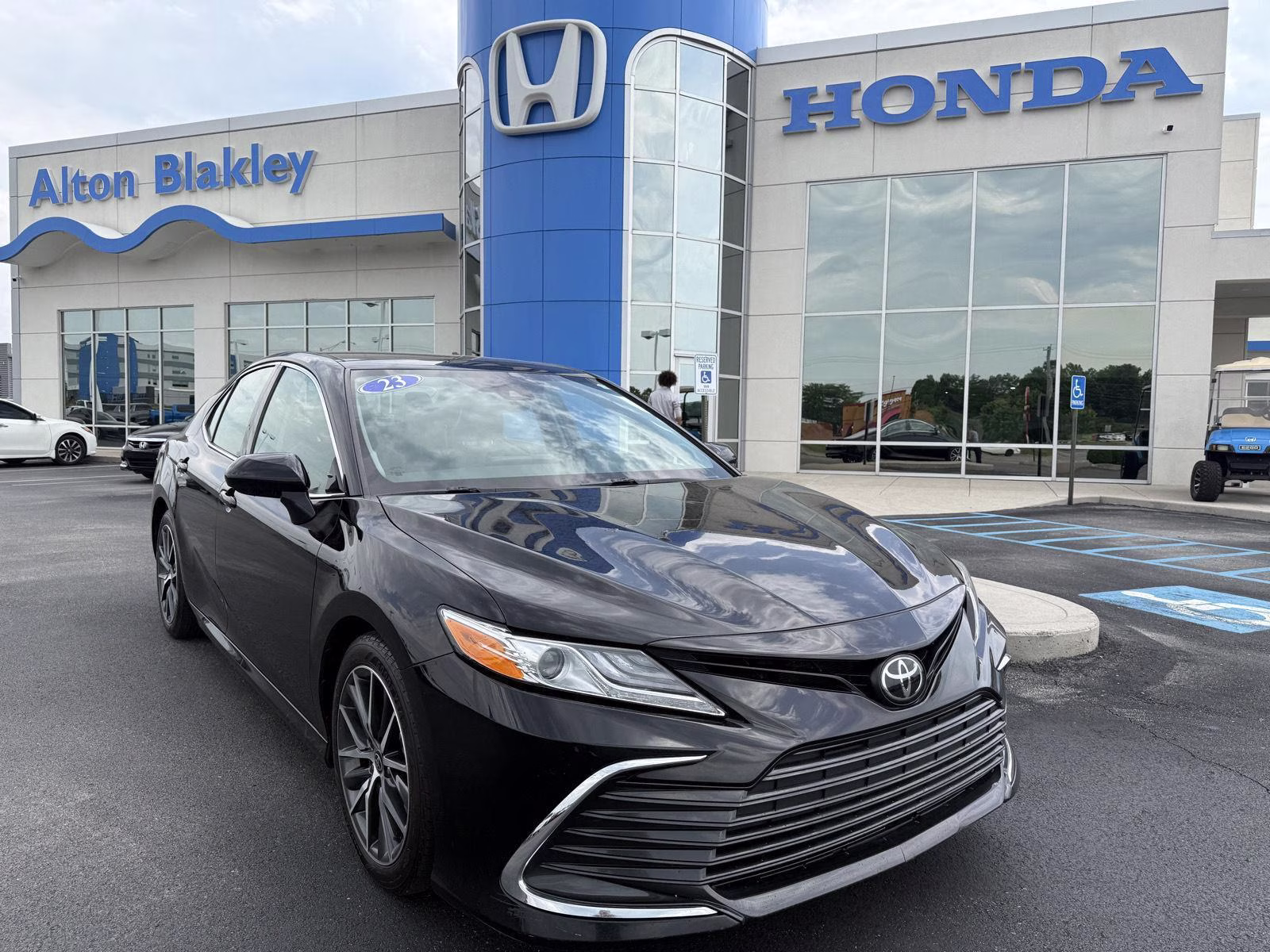 2023 Midnight Black Metallic Toyota Camry XLE V6 FWD Sedan