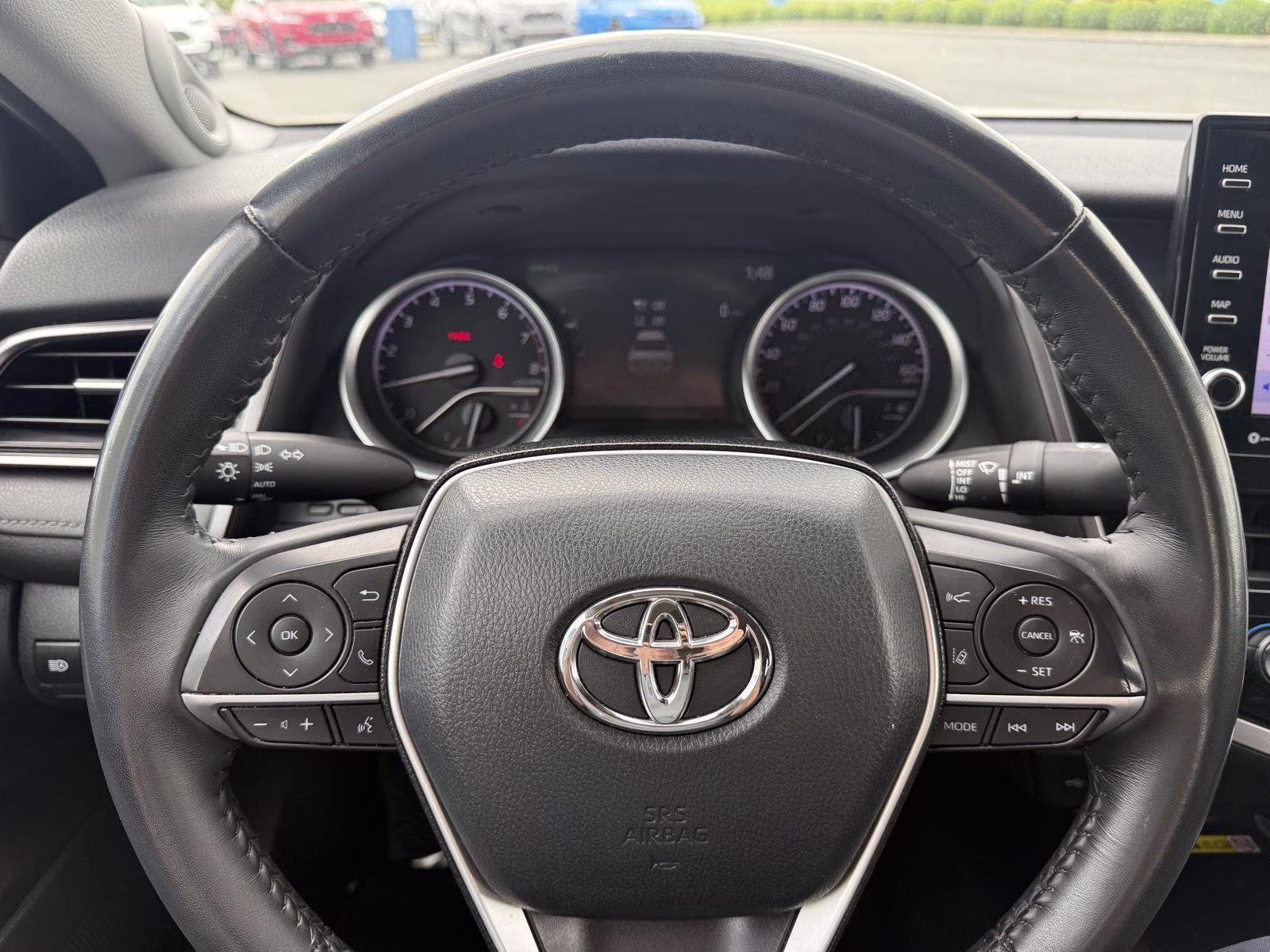 2023 Midnight Black Metallic Toyota Camry XLE V6 FWD Sedan