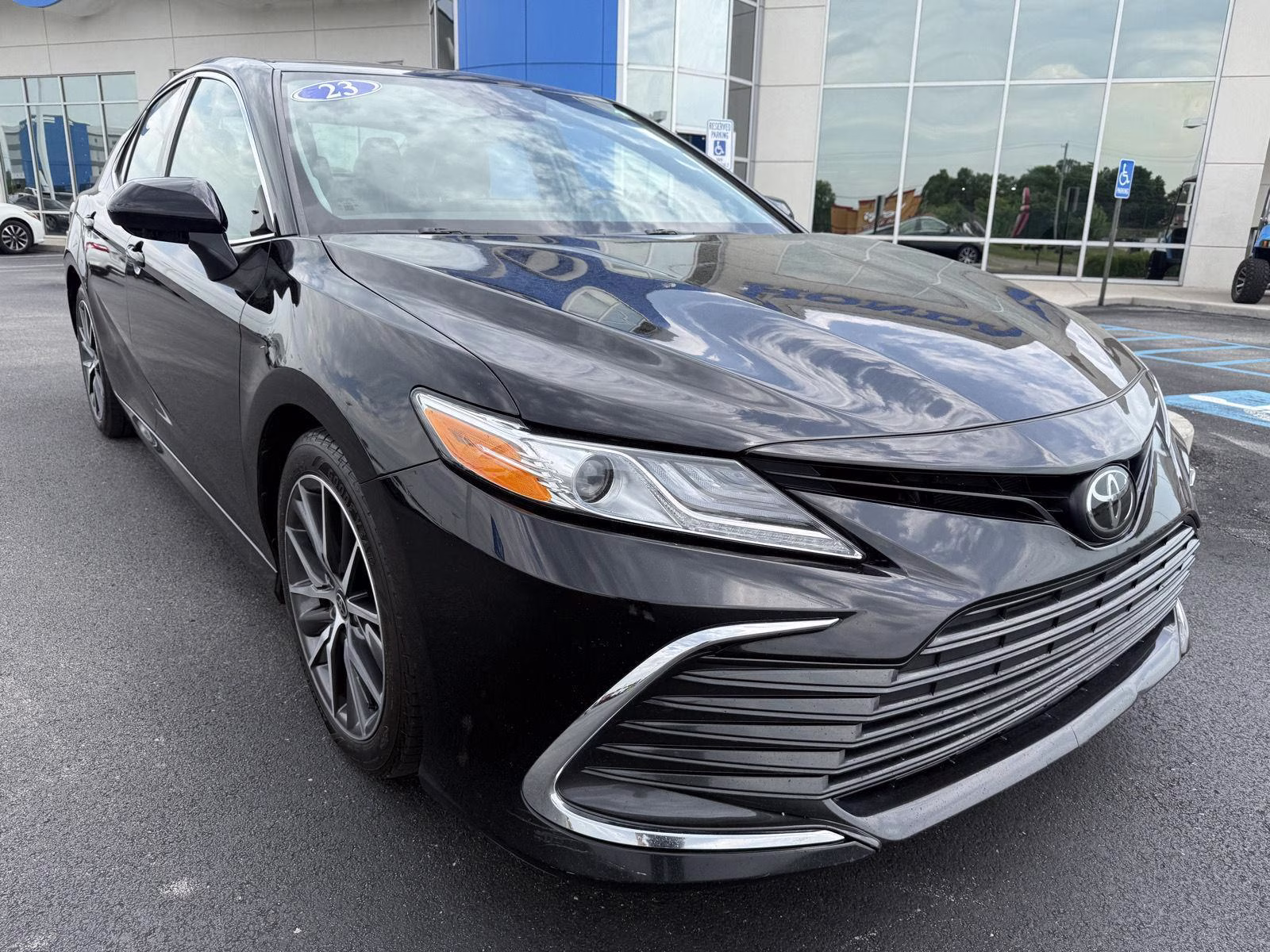 2023 Midnight Black Metallic Toyota Camry XLE V6 FWD Sedan