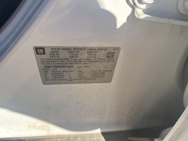 2017 Summit White GMC Terrain SLE-2 AWD SUV