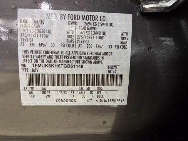 2026 Carbonized Gray Metallic Ford Explorer ST-Line 4X4 SUV