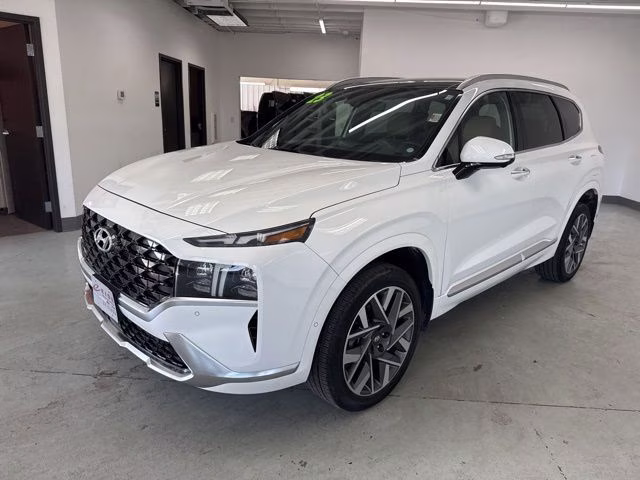 2023 Serenity White Pearl Hyundai Santa Fe Calligraphy AWD SUV