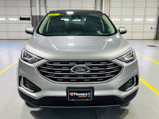2021 Silver Metallic Ford Edge Titanium AWD SUV