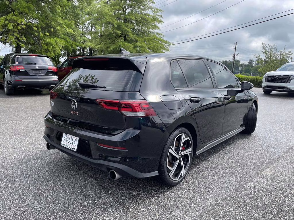 2025 Black Metallic Volkswagen Golf GTI 2.0T SE FWD Hatchback