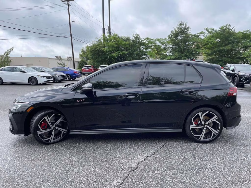 2025 Black Metallic Volkswagen Golf GTI 2.0T SE FWD Hatchback