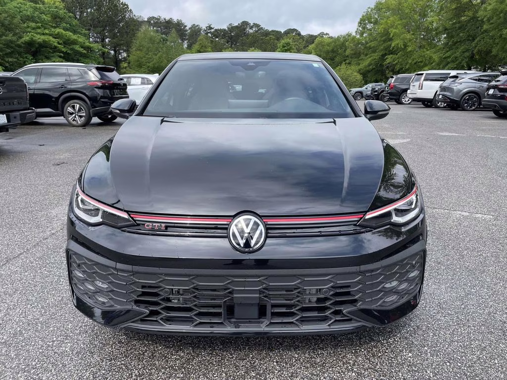 2025 Black Metallic Volkswagen Golf GTI 2.0T SE FWD Hatchback