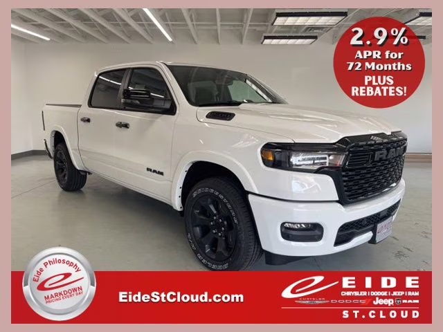 2026 Bright White Clearcoat Ram 1500 Big Horn Night Edition 4X4 Truck
