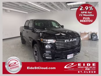 2026 Diamond Black Crystal Pearlcoat Ram 1500 Laramie 4X4 Truck