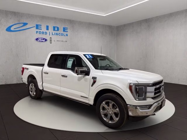 2021 Star White Metallic Tri-Coat Ford F-150 Lariat 4X4 Truck