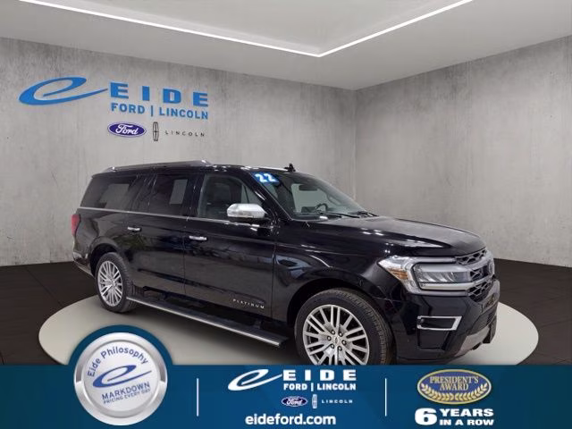 2022 Agate Black Metallic Ford Expedition Max Platinum 4X4 SUV