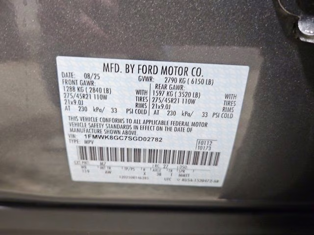 2025 Carbonized Gray Metallic Ford Explorer ST 4X4 SUV