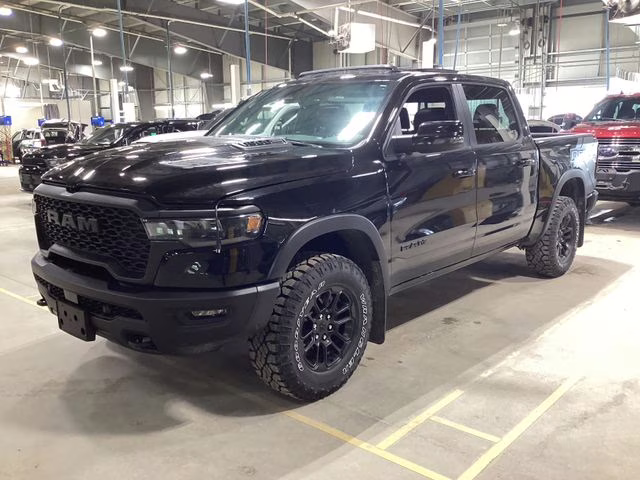 2025 Diamond Black Crystal Pearlcoat Ram 1500 Rebel 4X4 Truck