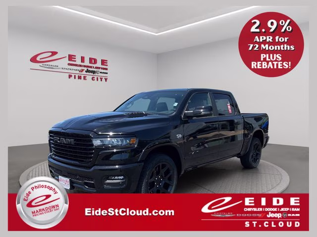 2026 Diamond Black Crystal Pearlcoat Ram 1500 Laramie 4X4 Truck