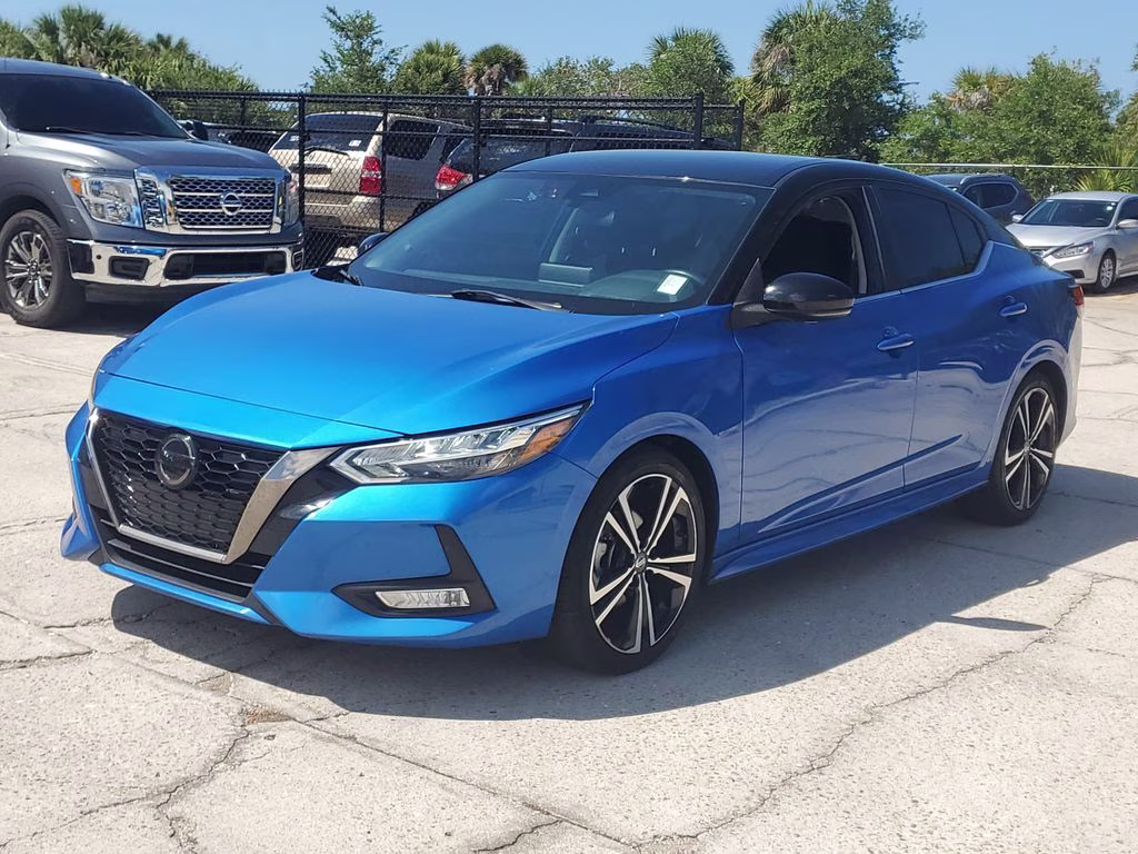 2021 Electric Blue/Super Black Nissan Sentra SR FWD Sedan