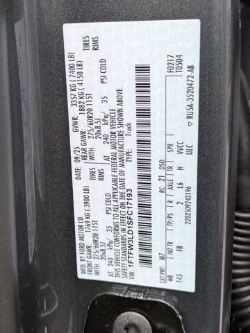2025 Gray Metallic Ford F-150 XLT 4X4 Truck