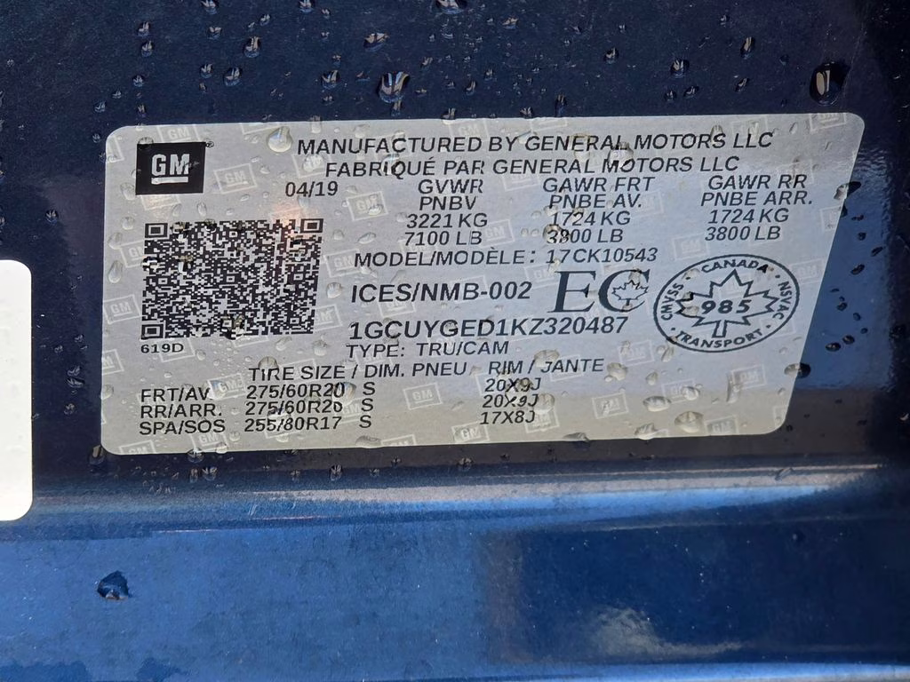 2019 Blue Chevrolet Silverado 1500 LTZ 4X4 Truck